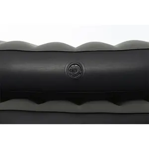 3-in-1 Inflatable Airbed Black and Grey 188x99x25 cm