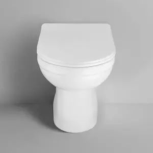 Nes Home Arilone White Back To Wall Toilet WC Unit Soft Close Seat Bathroom Furniture