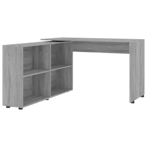 Berkfield Corner Desk Grey Sonoma Engineered Wood