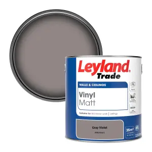 Leyland Trade Vinyl Matt Walls & Ceilings Emulsion Paint Gray Violet (PPG1014-5) 2.5L