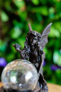 Solar Powered LED Outdoor Fairy Light Statue Garden or Patio Ornament