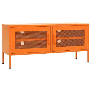 Berkfield TV Cabinet Orange 105x35x50 cm Steel