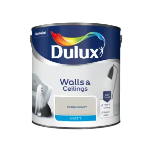 Dulux Walls & ceilings Pebble shore Matt Emulsion paint, 2.5L