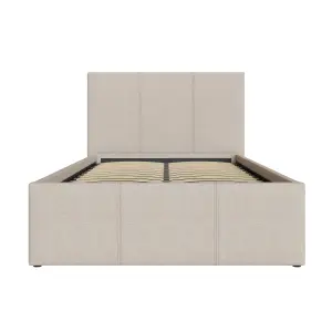 GFW End Lift Ottoman Storage Bed Single Natural