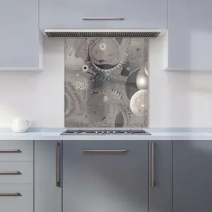 Abstract Moon Shapes Premium Glass Kitchen Splashback W600mm x H650mm