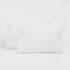 Pillow Protector Cases Soft Touch Cushion Cover 2 Pack Pinsonic Quilted Set Pair