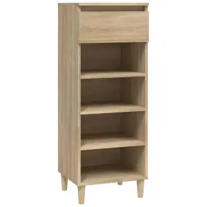 Berkfield Shoe Cabinet Sonoma Oak 40x36x105 cm Engineered Wood