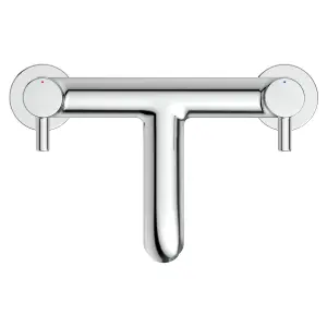 Ideal Standard Ceraline Gloss Chrome effect Surface-mounted Manual Double Bath Filler Tap