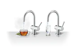 InSinkErator Chrome effect Filtered steaming, hot & cold water tap