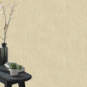 GoodHome Tarenna Gold effect Textured Wallpaper