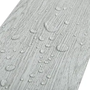 Set of 36 Grey Waterproof Wood Grain Self Adhesive PVC Laminate Flooring Planks, 5m² Pack