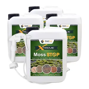 Smartseal Moss Killer, Xtreme Moss Stop and Algae Killer, Easy to apply, Mould, Moss Removal, Lichen and grime, Ready to Use, 4x5L