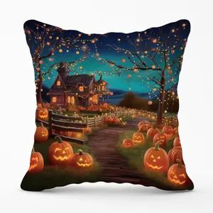 Enchanted Hallowen Pumpkin Patch Cushions 60cm x 60cm