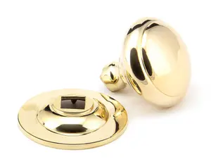 From The Anvil Polished Brass Round Centre Door Knob