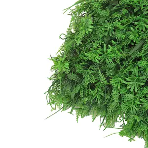 Artificial Grass Plant Wall Panel, Artificial Leaves Hedge Greenery Wall Panel 60cm W x 40cm D x 8cm H