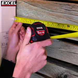 Excel Tape Measure 5m/16ft Pack of 5