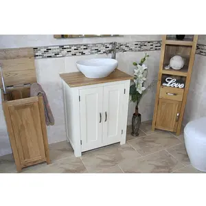 Robinsonville 650mm Single Bathroom Vanity with Vessel Ceramic Basin