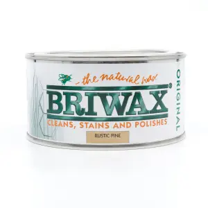 Briwax Original Rustic Pine 200g - New Size for Smaller Jobs - The Natural Wax - Cleans, Stains and Polishes