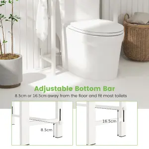 Costway 3-Tier Over-The-Toilet Storage Shelf Space Saving Metal Bathroom Organizer