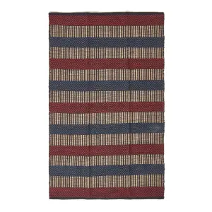 Homescapes Multicolour Striped Jute Rug, 150 x 240 cm