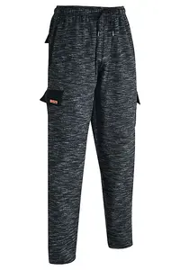 MS9 Mens Cargo Combat Fleece Trouser Work Tracksuit Jogging Bottoms Pants H20, Charcoal - XL