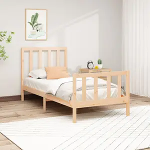 Berkfield Bed Frame Solid Wood Pine 100x200 cm