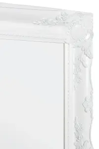 MirrorOutlet Hamilton White Shabby Chic Design Mirror 137 x 46 CM