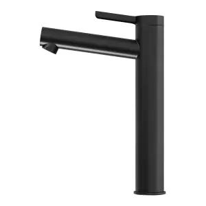 GoodHome Maza XL Matt Black Round Basin Mixer Tap