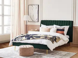 Velvet EU Super King Size Bed Green MARVILLE