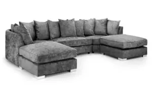 Bishop U Shape Sofa Grey Scatterback