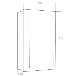 Bathroom Mirror Single Door Cabinets with Touch Switch