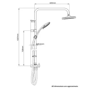 Triton ENVi DuElec Gloss Chrome effect Thermostatic Electric Shower, 10.5kW