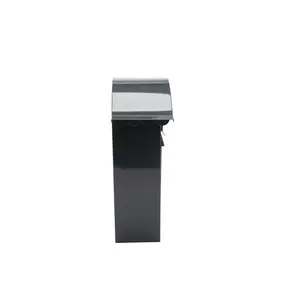 Classic Wall Mounted Galvanised Steel Lockable Weatherproof Post Box - 36x37x13cm Anthracite