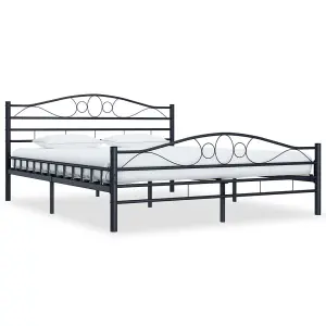 Berkfield Bed Frame Black Steel 180x200 cm 6FT Super King