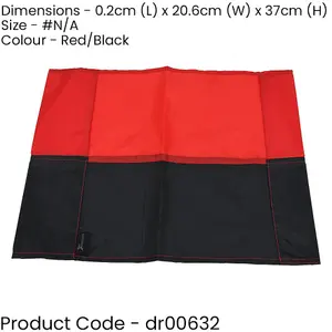 Single All Weather Football Corner Flag - RED & BLACK - Outdoor Polyester