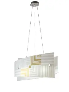 Luminosa SEVENTY 4 Light Pendant Ceiling Light White 60x20x30cm