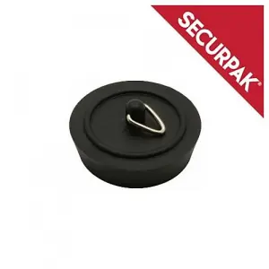 Securpak Bath Plug Black (45mm)