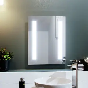 Nes Home Dual Bar LED 390 x 500mm Battery powered Bathroom Mirror