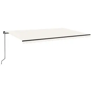 Berkfield Manual Retractable Awning 500x300 cm Cream