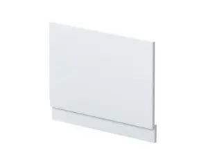 750mm Straight Reversible Bath End Panel & Plinth - Satin White