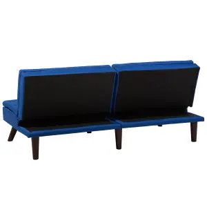 Beliani Retro Sofa Bed RONNE Navy Blue