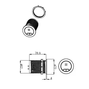 Matt Black Round Pneumatic Air Assisted Toilet Cistern Dual Flush Push Button