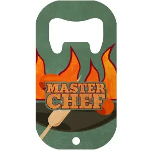 Grindstore Backyard BBQ Master Chef Mini Bottle Opener Green/Orange (One Size)