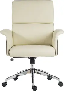 Elegance Medium Executive Chair Cream with gas lift seat height and adjustable tilt