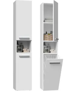 Nel III Bathroom Cabinet White