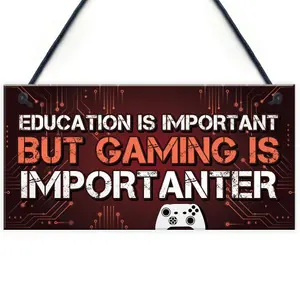 Red Ocean Funny Gaming Sign Xbox Inspired Novelty Christmas Gift For Brother Son Gamer Gaming Room Sign