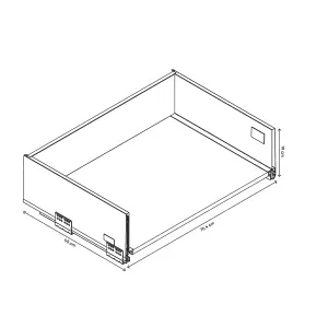 GoodHome Soto Soft-close Deep drawer box (W)800mm