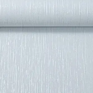 Plain Light Grey Crystal Metallic Silver Glitter Thick Textured Vinyl Wallpaper