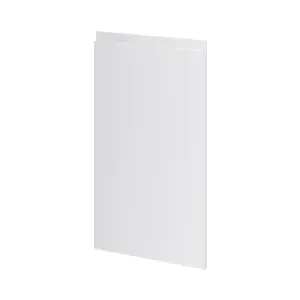 GoodHome Garcinia Integrated handle Gloss light grey Highline Cabinet door (W)400mm (H)715mm (T)19mm