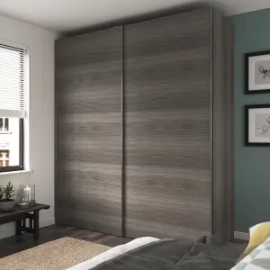 GoodHome Atomia Freestanding Grey oak effect Particle board Wardrobe (H)2250mm (W)1500mm (D)655mm